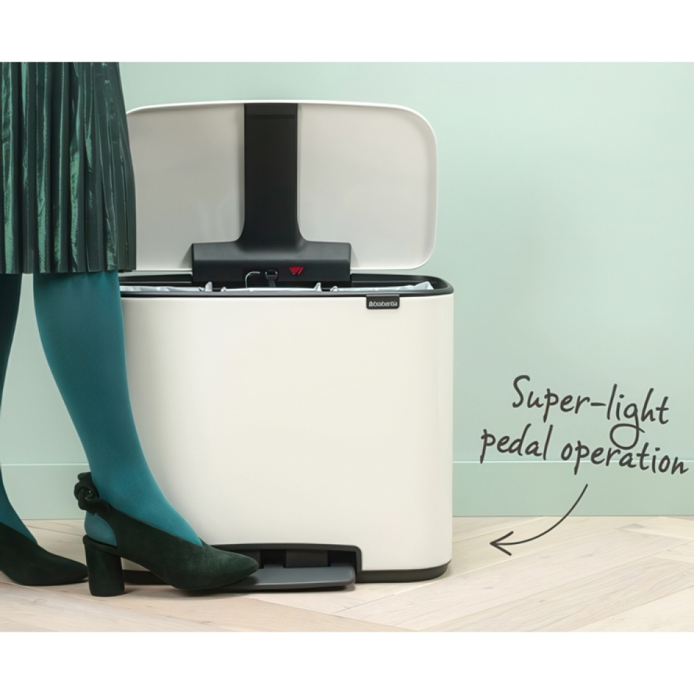 Recycling station, 2 inserts, BRABANTIA BO PEDAL BIN 23 + 11 L in the group Storage / Cleaning and waste sorting / Waste sorting at SmartaSaker.se (43257)