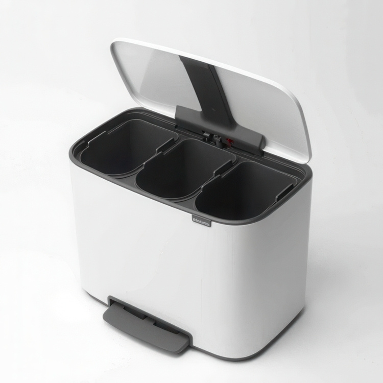 Recycling station with 3 compartments, Brabantia in the group Storage / Cleaning and waste sorting / Waste sorting at SmartaSaker.se (43258)
