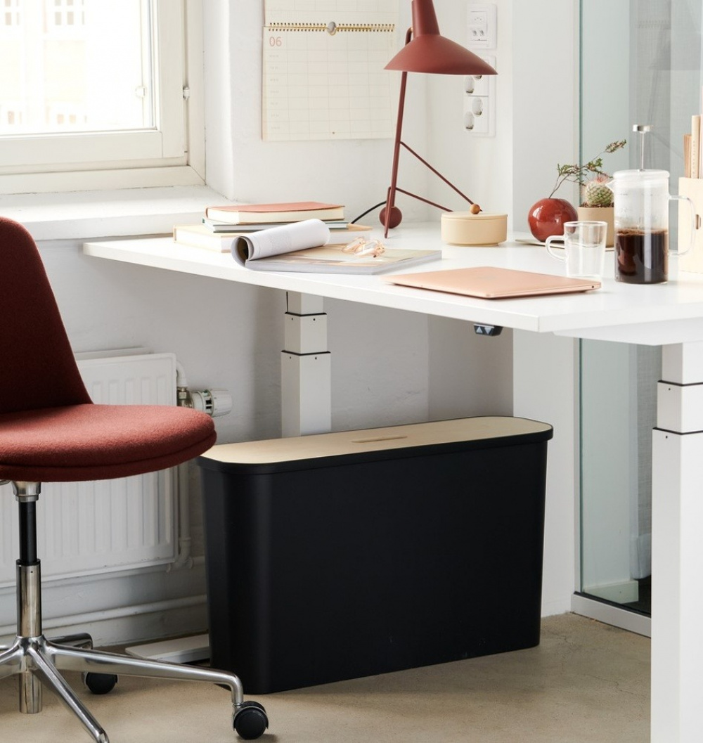 Recycling station with lid, 2 inserts, SMARTSTORE COLLECT, 46 L, 21,5 x 72 x H 42 cm in the group Storage / Cleaning and waste sorting / Waste sorting at SmartaSaker.se (43259)