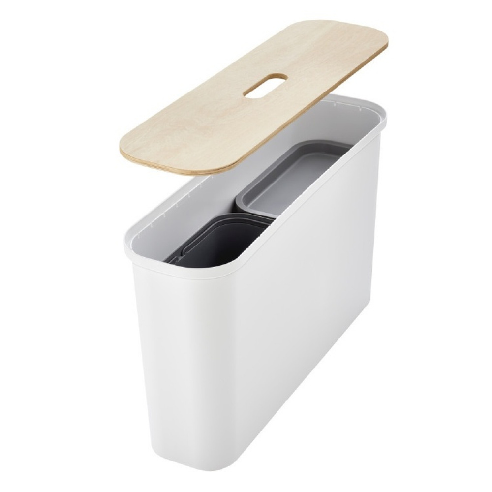 Recycling station with lid, 2 inserts, SMARTSTORE COLLECT, 46 L, 21,5 x 72 x H 42 cm in the group Storage / Cleaning and waste sorting / Waste sorting at SmartaSaker.se (43259)