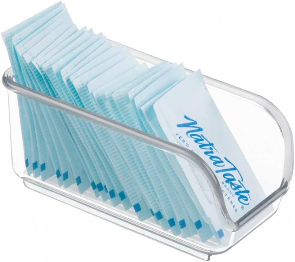 Sugar Sachet Holde, LINUS MINI ORGANIZER, 11,4 x 5,7 x H 5,1 cm, Transparent in the group Storage / Kitchen storage / Kitchen cabinet organizers at SmartaSaker.se (43260)