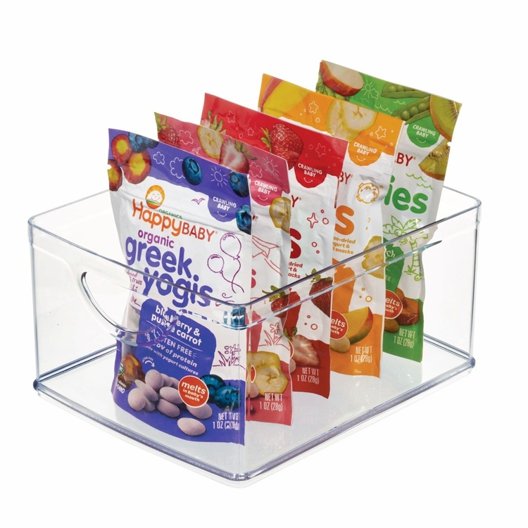 Storage Box with handels, RPET CABINET BIN, 25,4 x 20,3 x H 12,7 cm, Transparent in the group Storage / Kitchen storage / Kitchen cabinet organizers at SmartaSaker.se (43264)