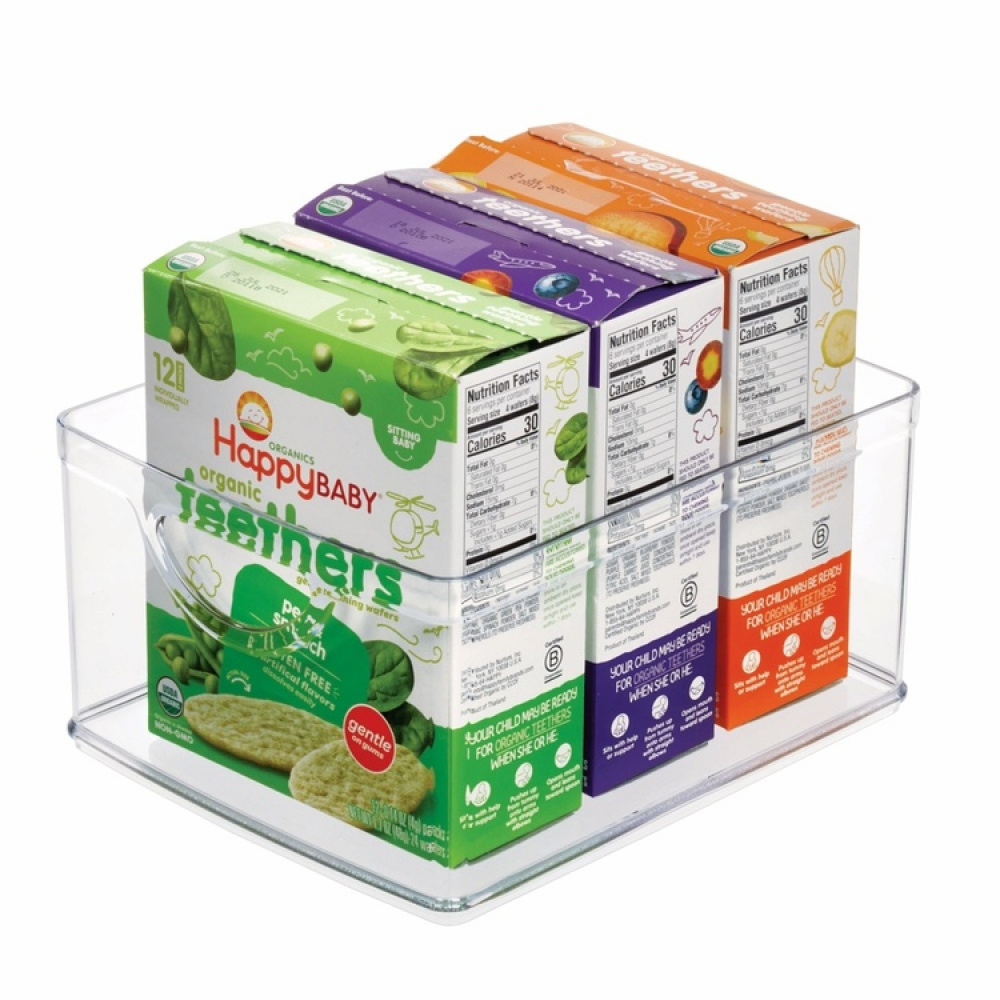 Storage Box with handels, RPET CABINET BIN, 25,4 x 20,3 x H 12,7 cm, Transparent in the group Storage / Kitchen storage / Kitchen cabinet organizers at SmartaSaker.se (43264)