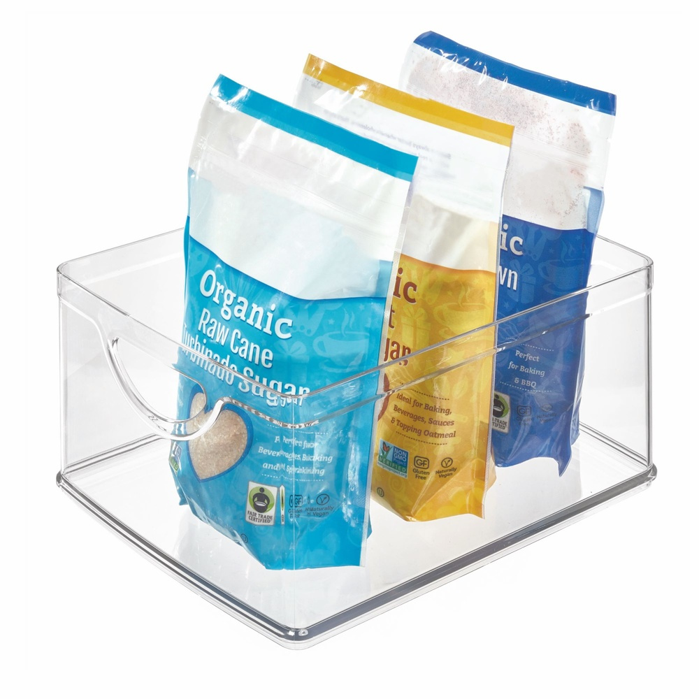 Storage Box with handels, RPET CABINET BIN, 25,4 x 20,3 x H 12,7 cm, Transparent in the group Storage / Kitchen storage / Kitchen cabinet organizers at SmartaSaker.se (43264)