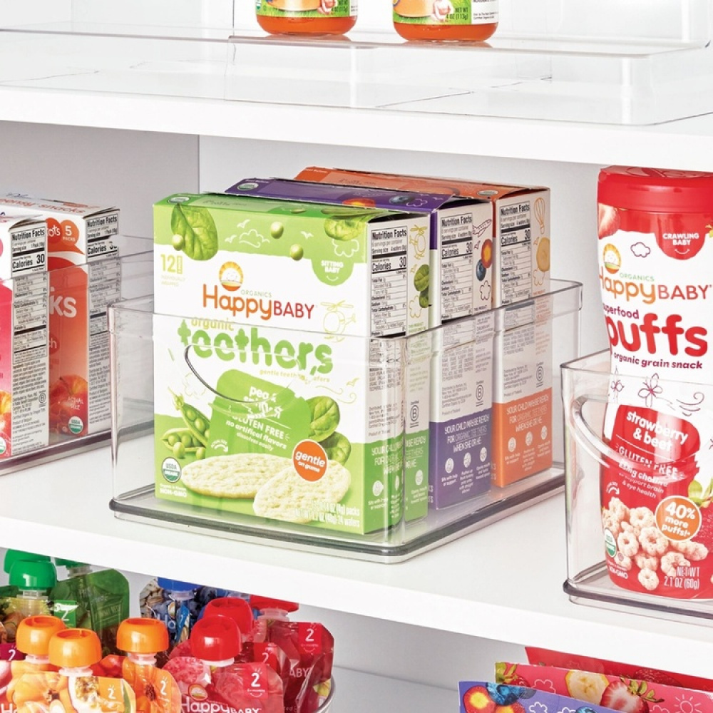 Storage Box with handels, RPET CABINET BIN, 25,4 x 20,3 x H 12,7 cm, Transparent in the group Storage / Kitchen storage / Kitchen cabinet organizers at SmartaSaker.se (43264)