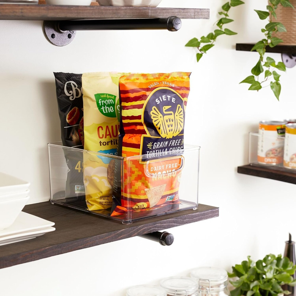 Storage box, High, Short, LINUS CABINET BIN, 20,3 x 25,4 x H12,7 cm, Transparent in the group Storage / Storage boxes at SmartaSaker.se (43265)