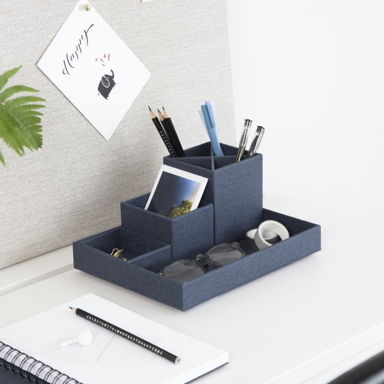 Desktop organizer, BIGSO LENA CANVAS, Blue in the group Storage / Office supplies at SmartaSaker.se (43274)
