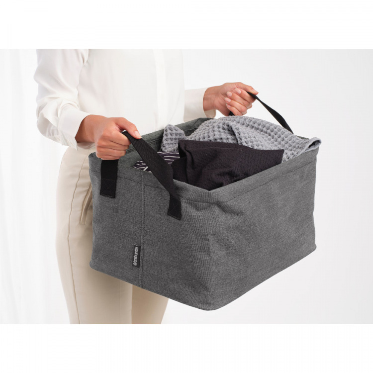Storage Basket, Foldable, BRABANTIA, 37 x 44 x H 26 cm, Grey in the group Storage / Wardrobe storage / Sorting boxes at SmartaSaker.se (43276)