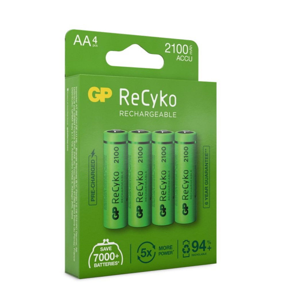 Chargeable AA batteries, 4-pack in the group at SmartaSaker.se (lima-487884)
